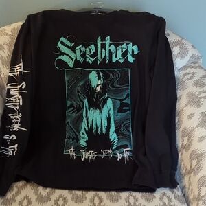 Seether black Graphic Long Sleeve Shirt